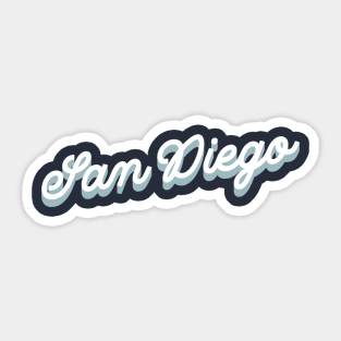 San diego cursive script Sticker